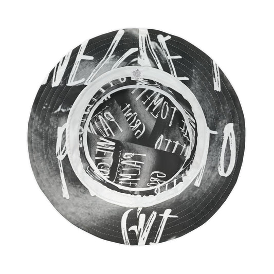 "Welcome" Jacquard Bucket Hat